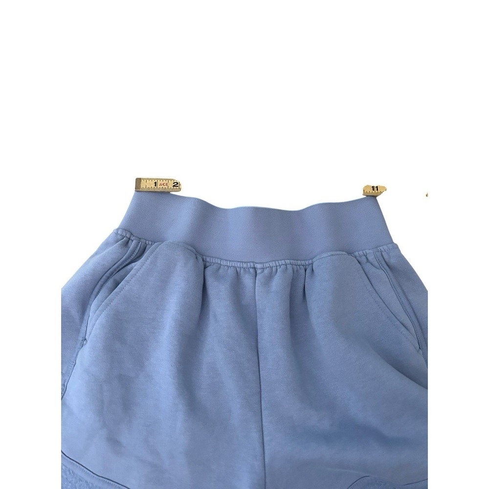 GymShark Womens Legacy Slate Blue Fleece Sweat Shorts Logo Size Small - Picture 6 of 7